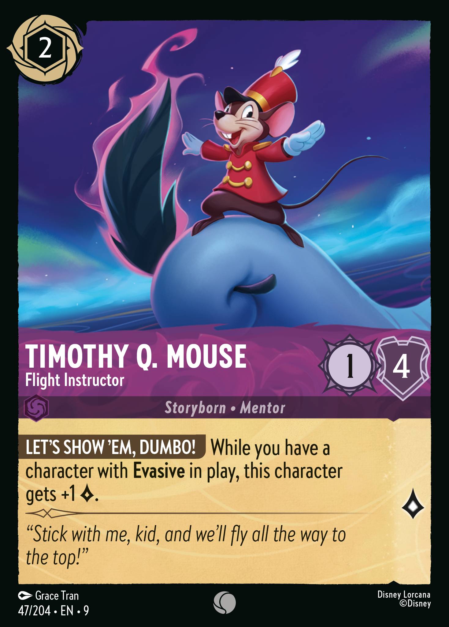 Timothy Q. Mouse — Flight Instructor Disney Lorcana card