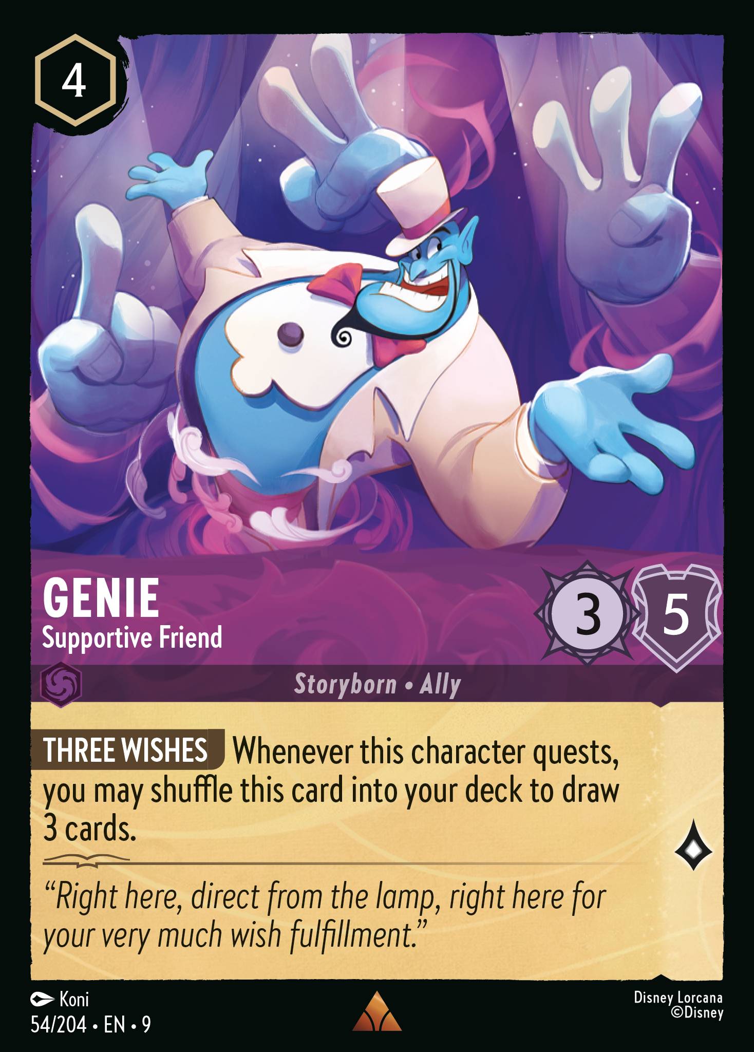 Genie — Supportive Friend Disney Lorcana card