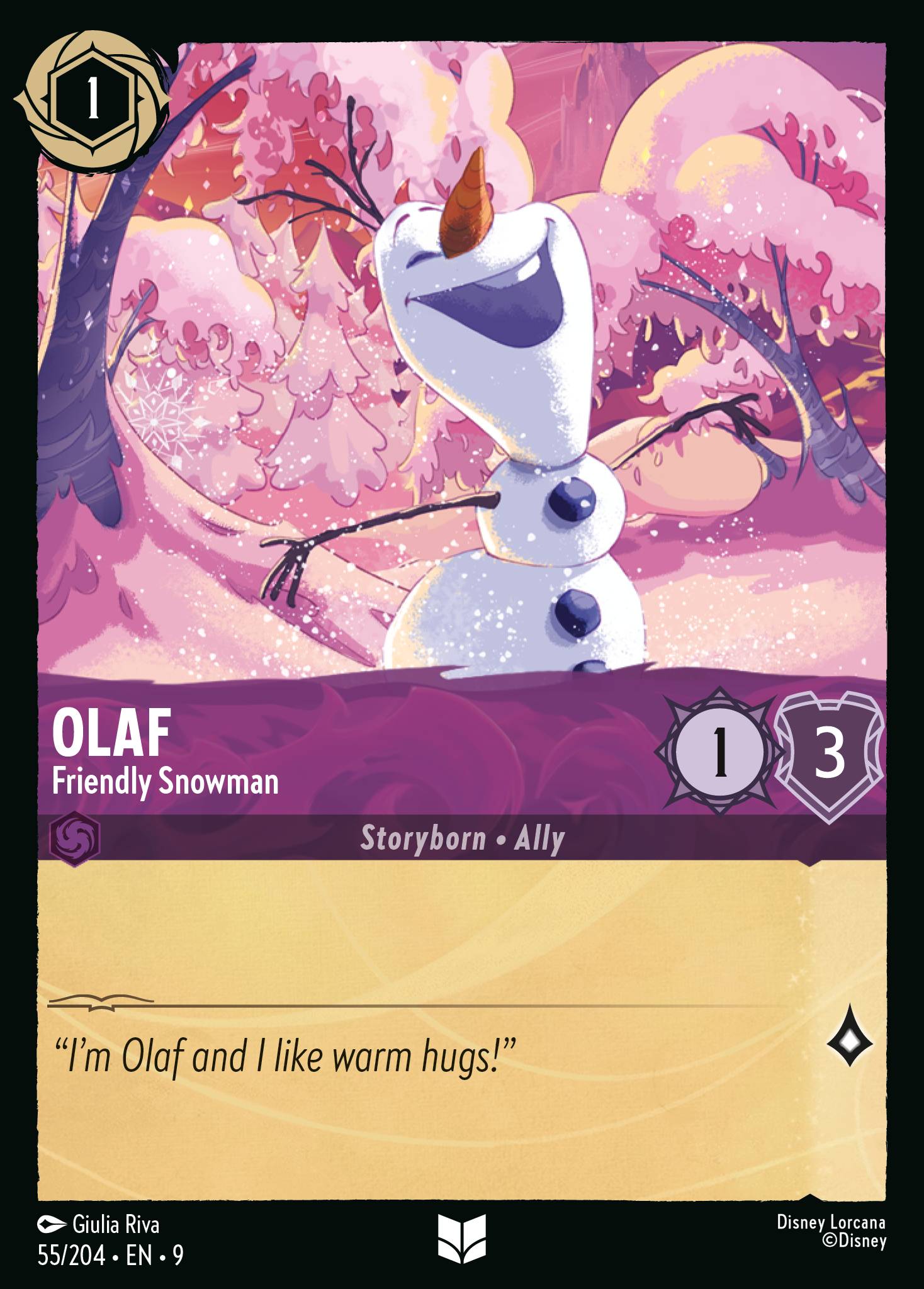 Olaf — Friendly Snowman Disney Lorcana card