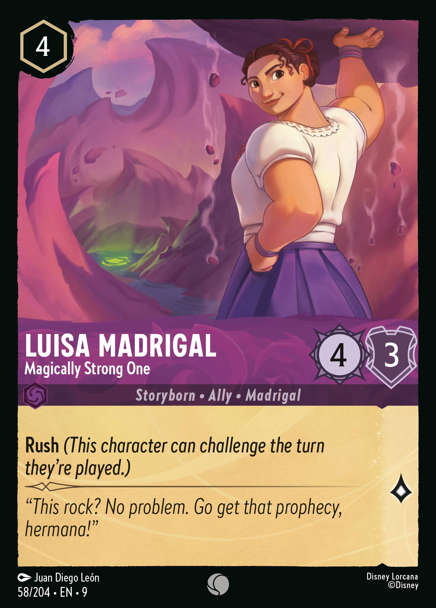 Luisa Madrigal — Magically Strong One Disney Lorcana card