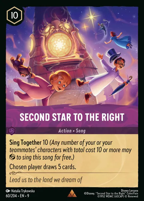 Second Star to the Right Disney Lorcana card