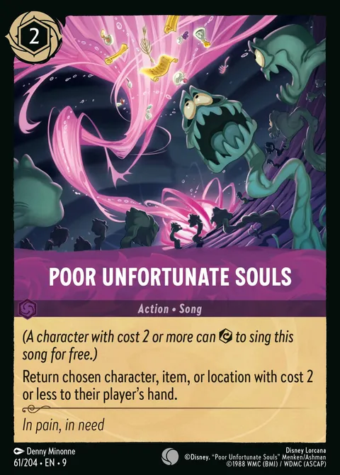 Poor Unfortunate Souls Disney Lorcana card