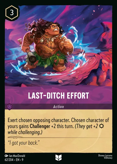 Last-Ditch Effort Disney Lorcana card