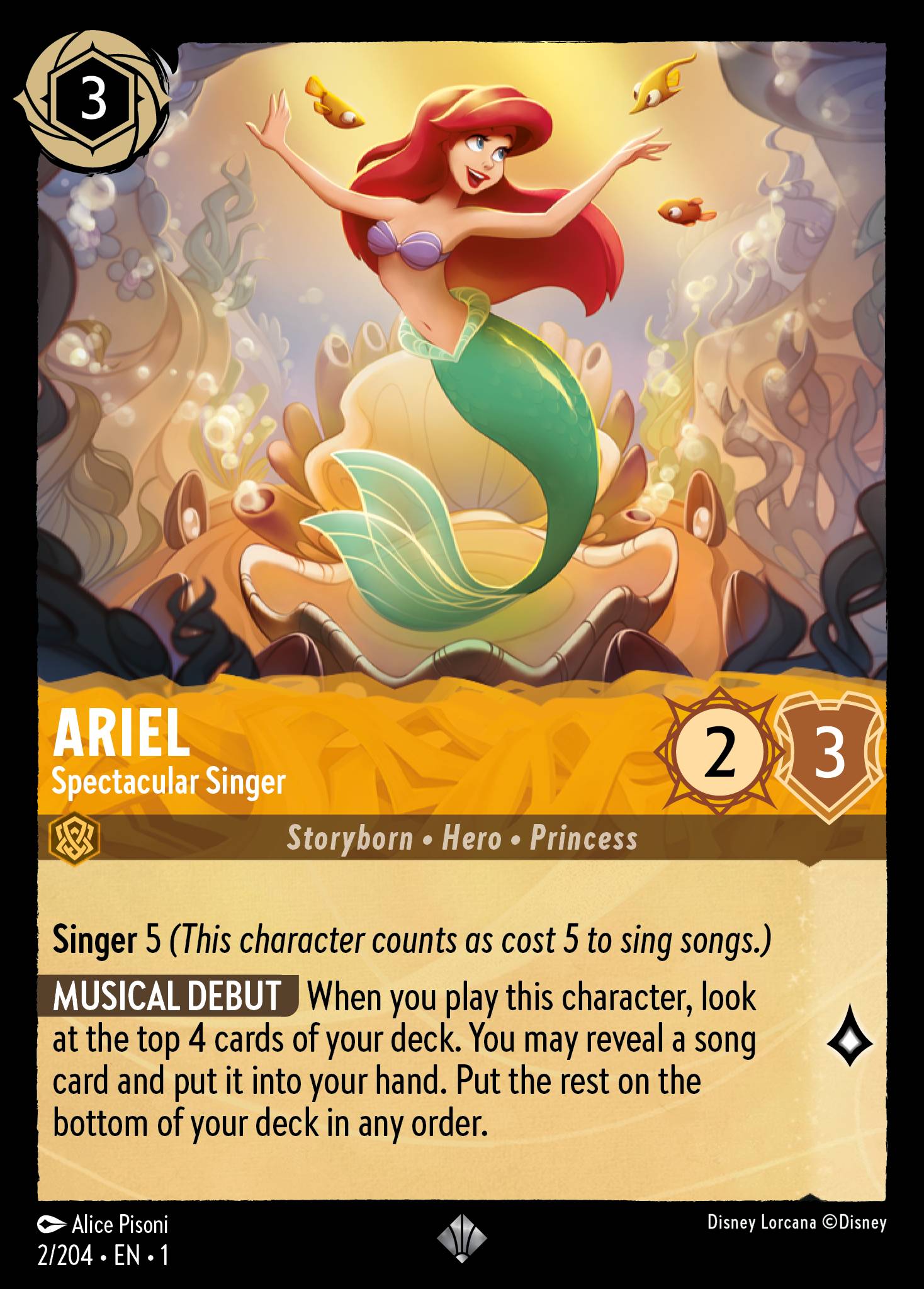 Ariel — Spectacular Singer Disney Lorcana card
