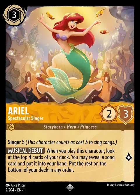 Ariel — Spectacular Singer Disney Lorcana card