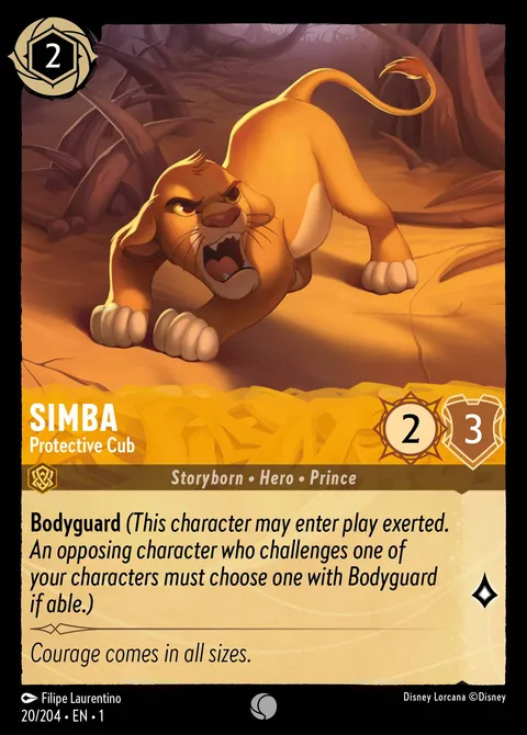 Simba — Protective Cub Disney Lorcana card