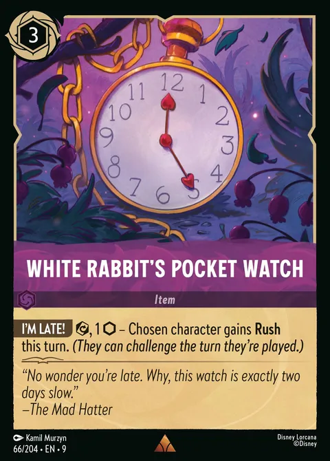 White Rabbit’s Pocket Watch Disney Lorcana card