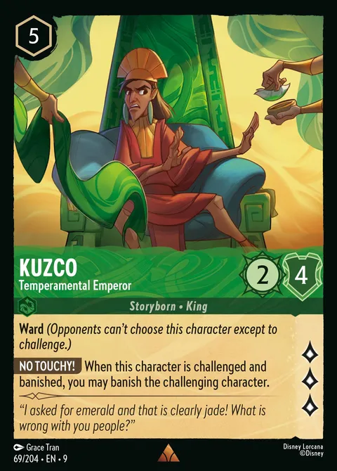 Kuzco — Temperamental Emperor Disney Lorcana card