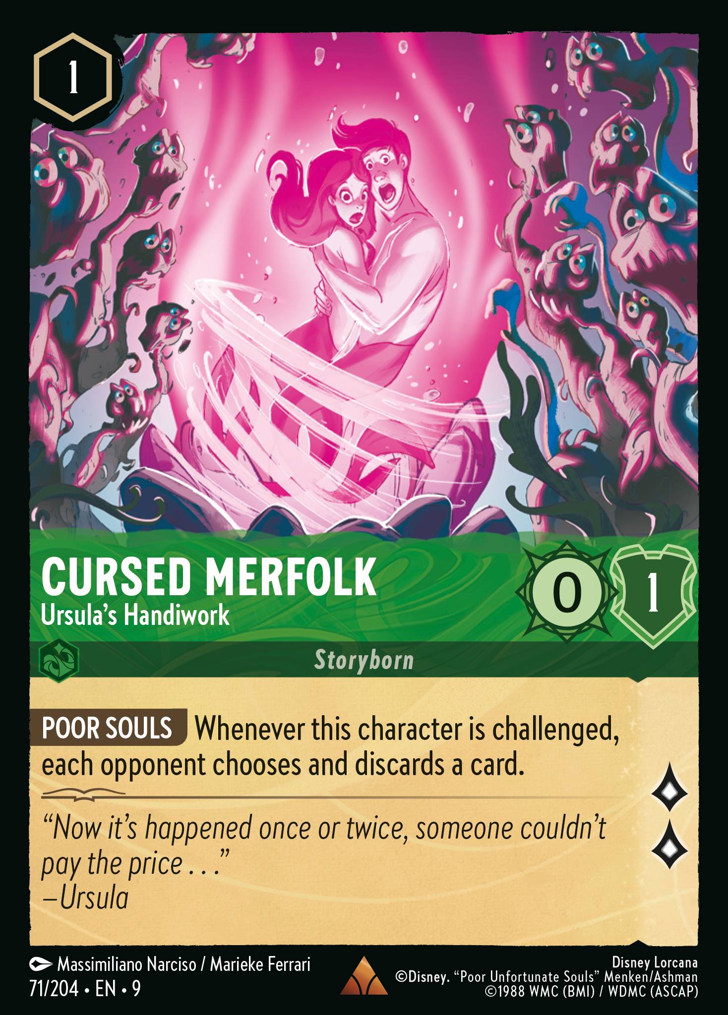 Cursed Merfolk — Ursula's Handiwork Disney Lorcana card