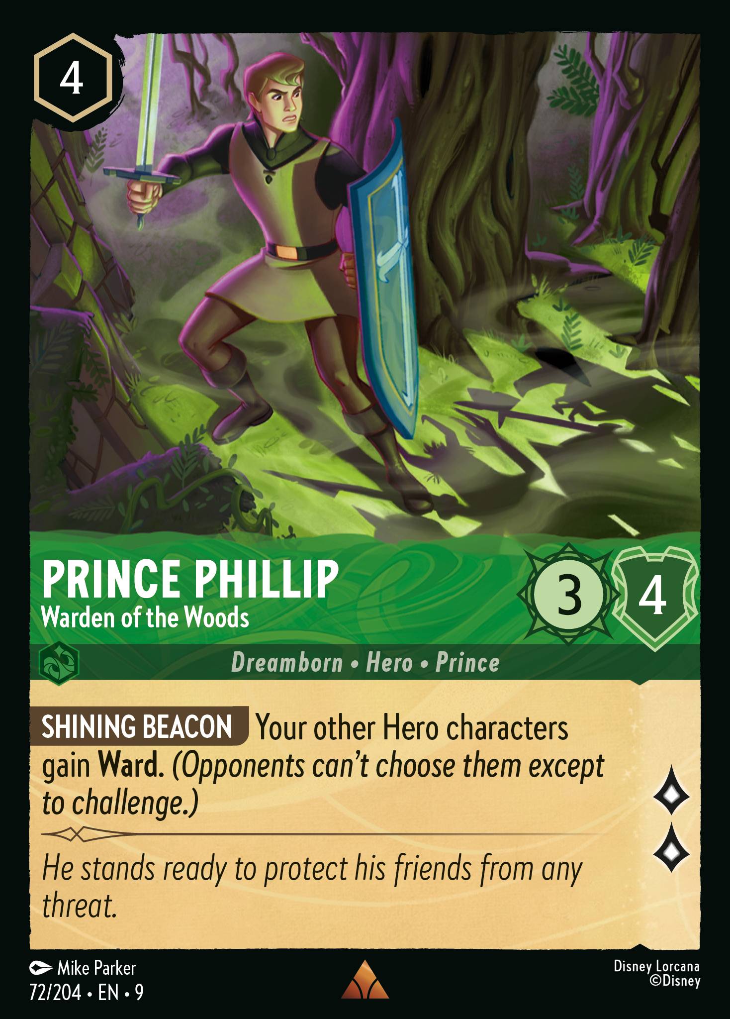 Prince Phillip — Warden of the Woods Disney Lorcana card