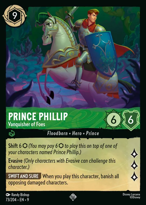 Prince Phillip — Vanquisher of Foes Disney Lorcana card