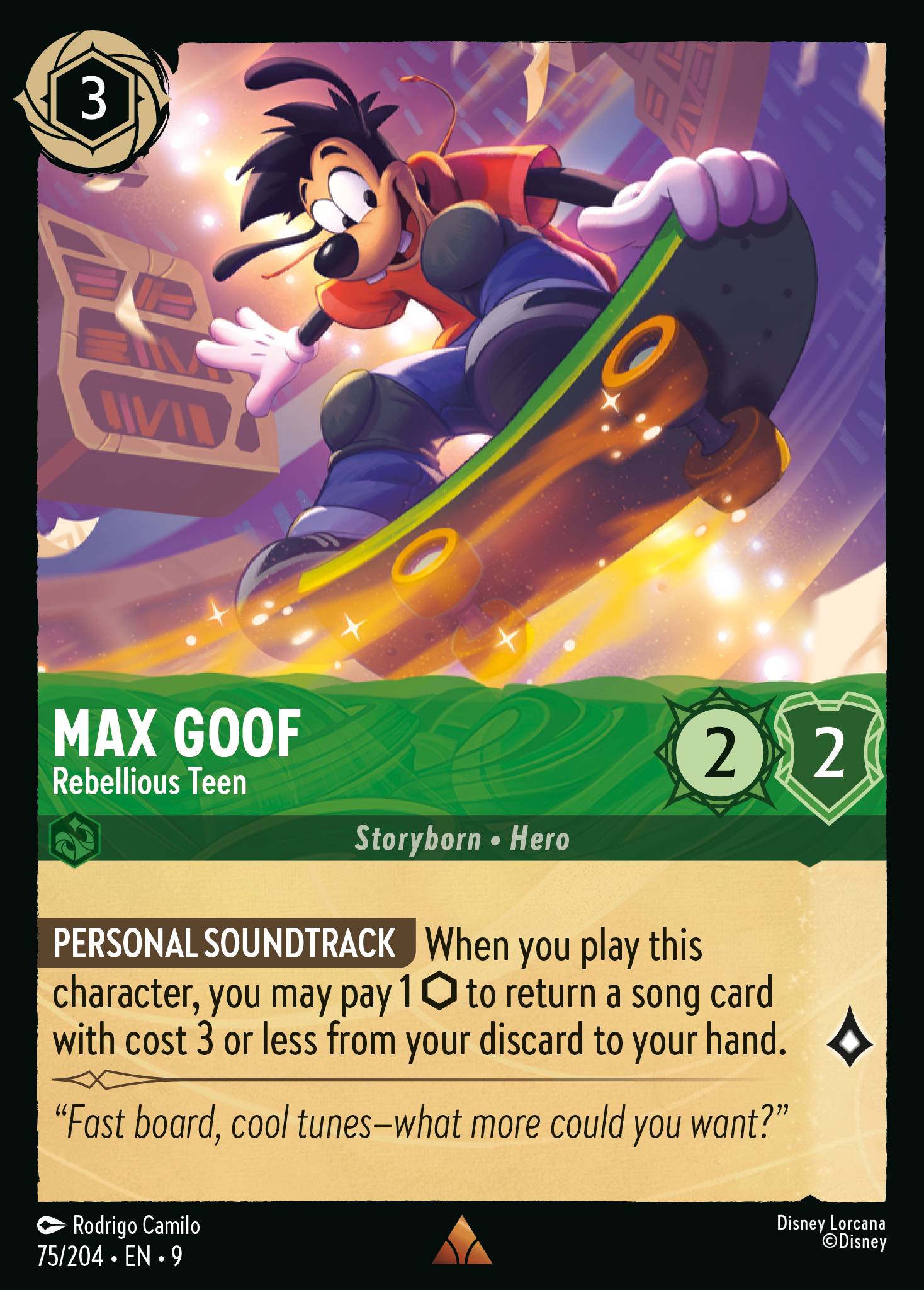 Max Goof — Rebellious Teen Disney Lorcana card