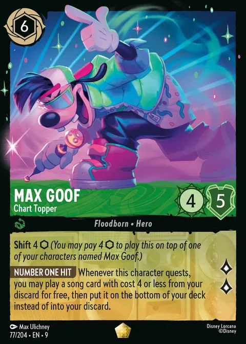 Max Goof — Chart Topper Disney Lorcana card
