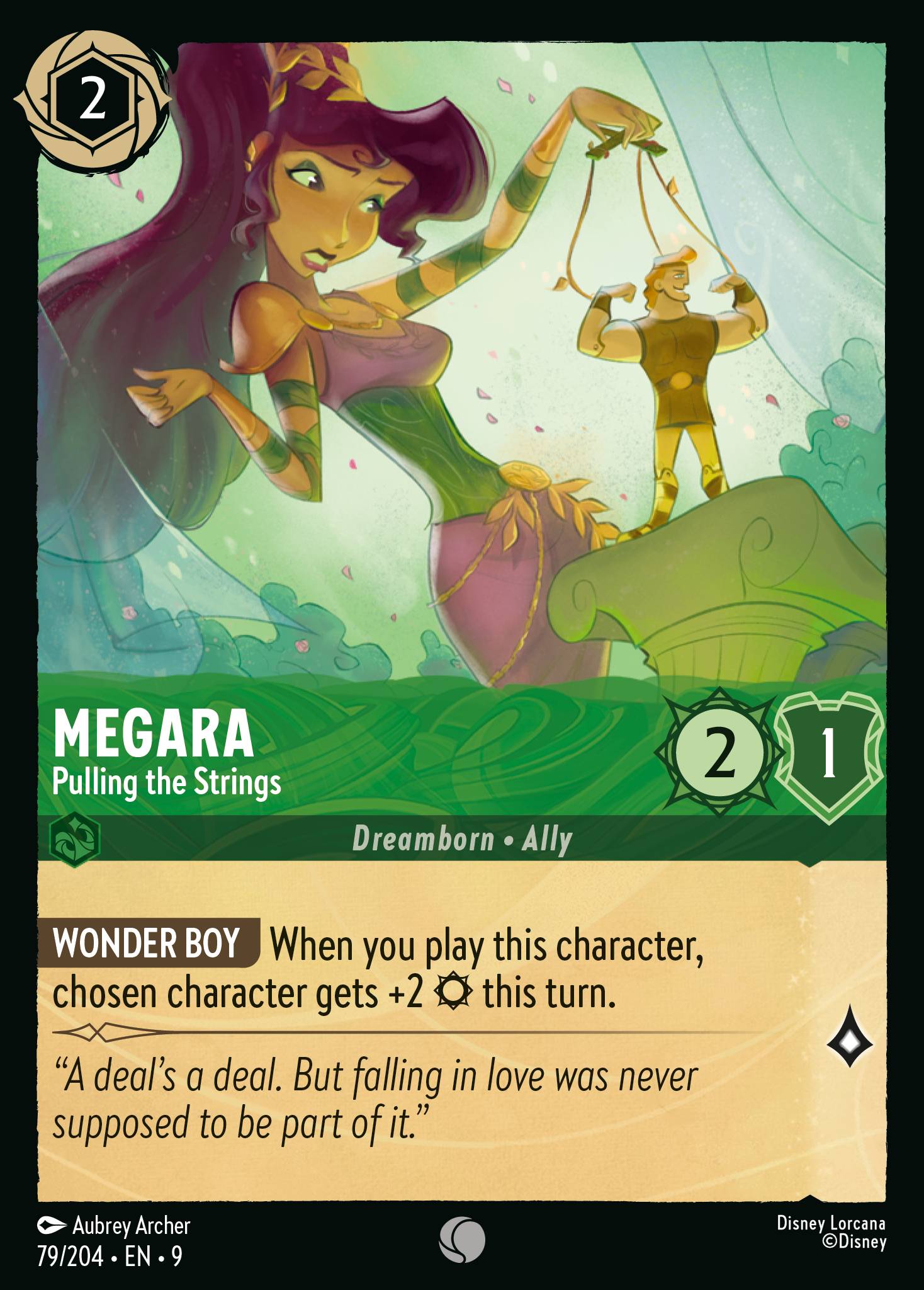 Megara — Pulling the Strings Disney Lorcana card