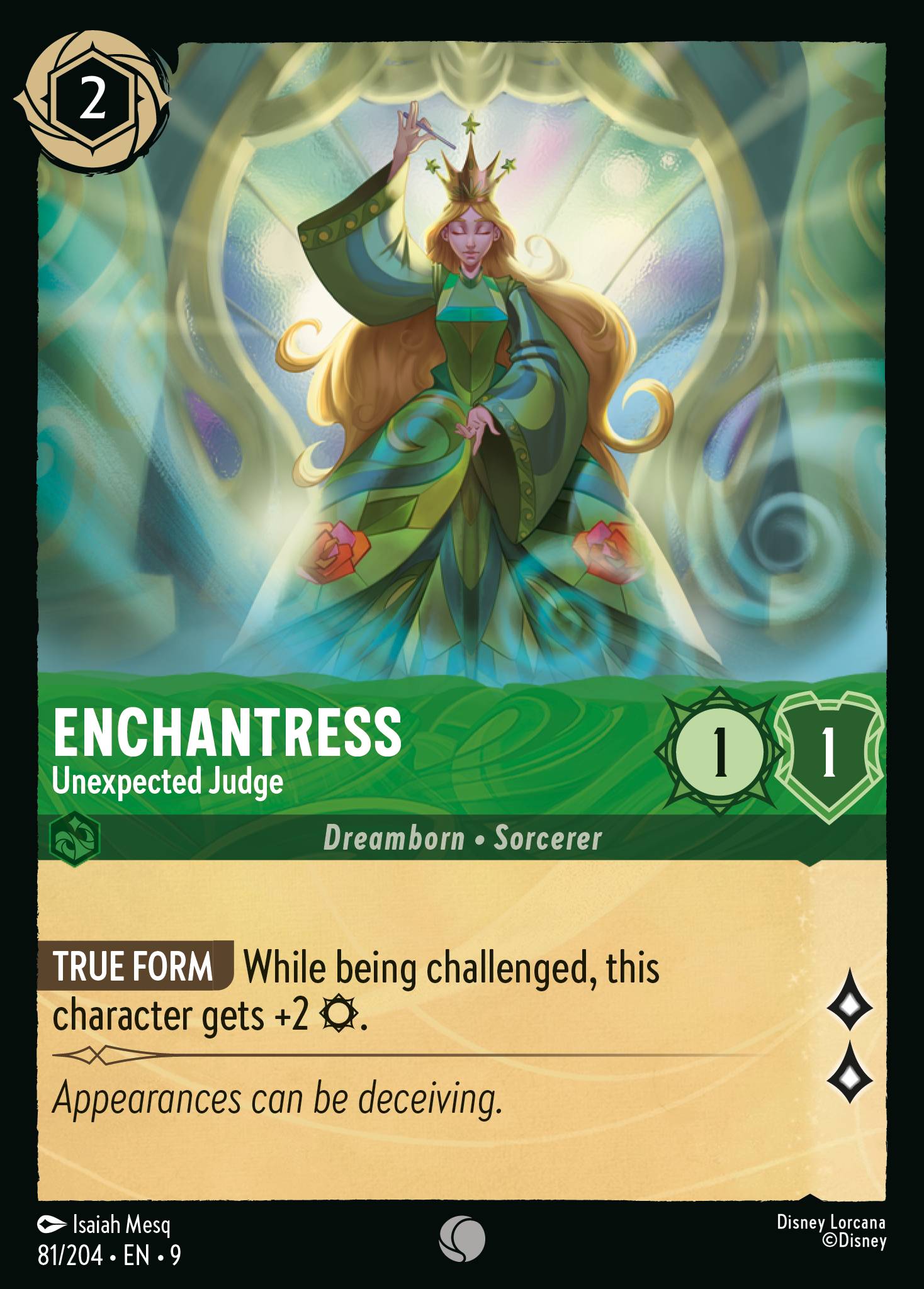 Enchantress — Unexpected Judge Disney Lorcana card