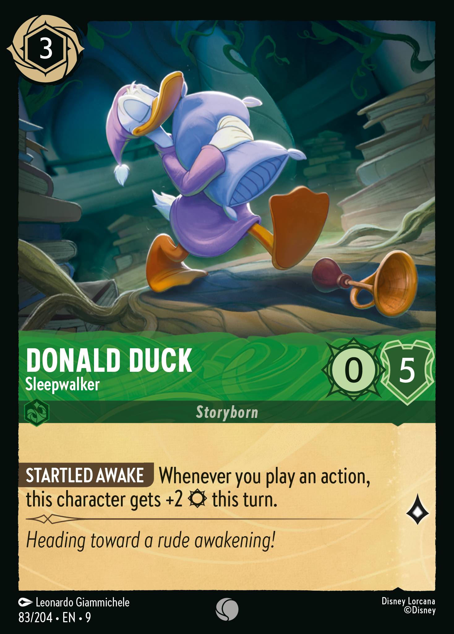 Donald Duck — Sleepwalker Disney Lorcana card