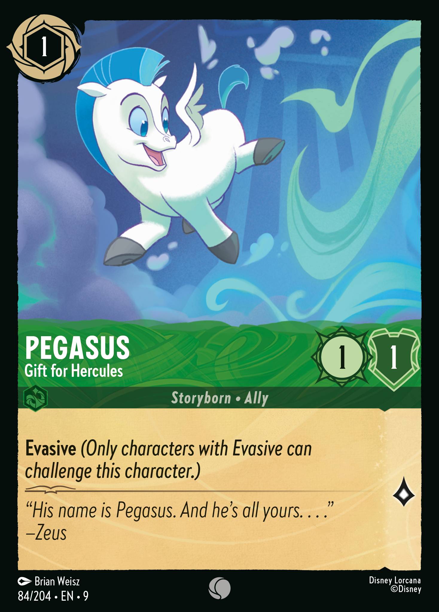 Pegasus — Gift for Hercules Disney Lorcana card