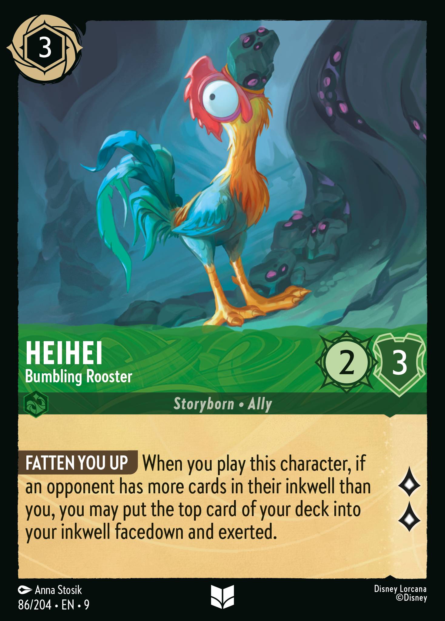 Heihei — Bumbling Rooster Disney Lorcana card