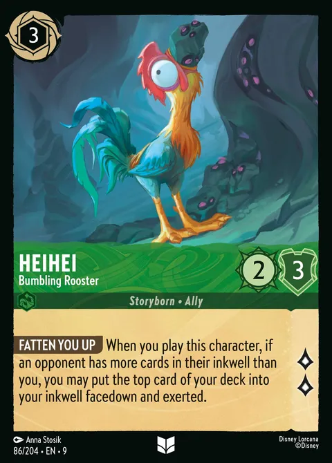 Heihei — Bumbling Rooster Disney Lorcana card