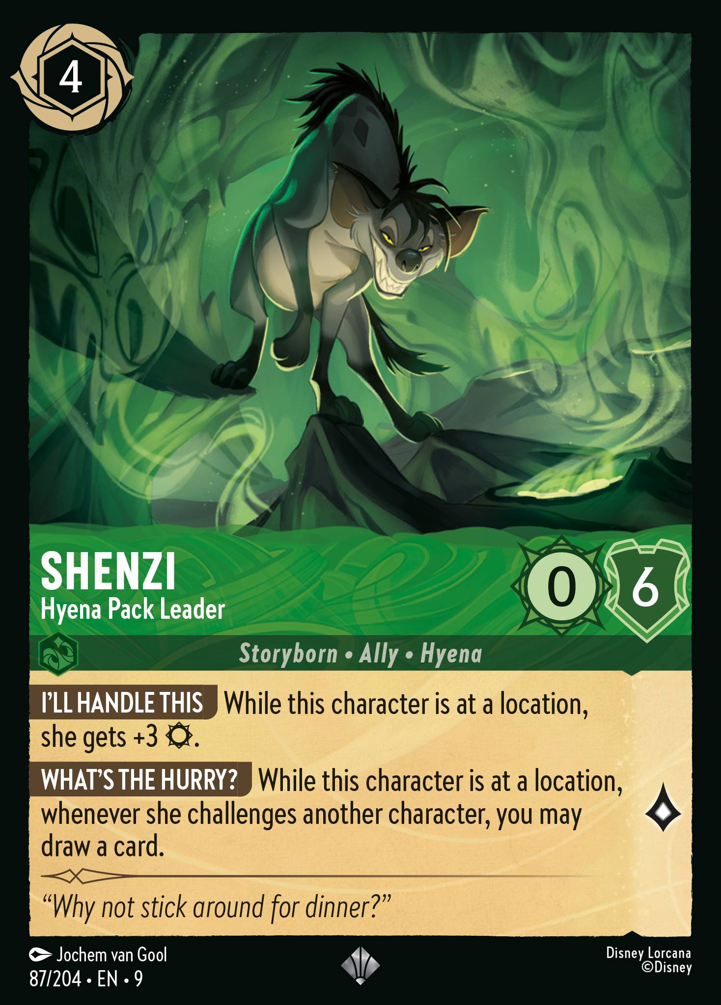 Shenzi — Hyena Pack Leader Disney Lorcana card