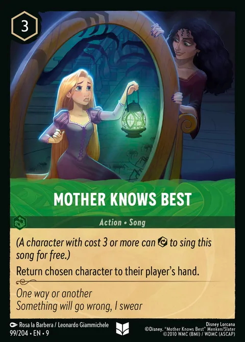 Mother Knows Best Disney Lorcana card