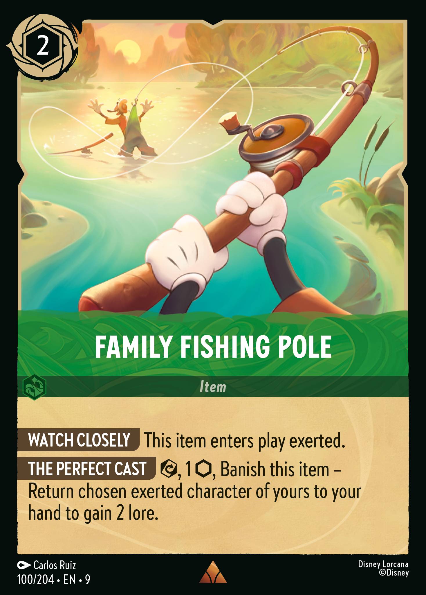 Family Fishing Pole Disney Lorcana card