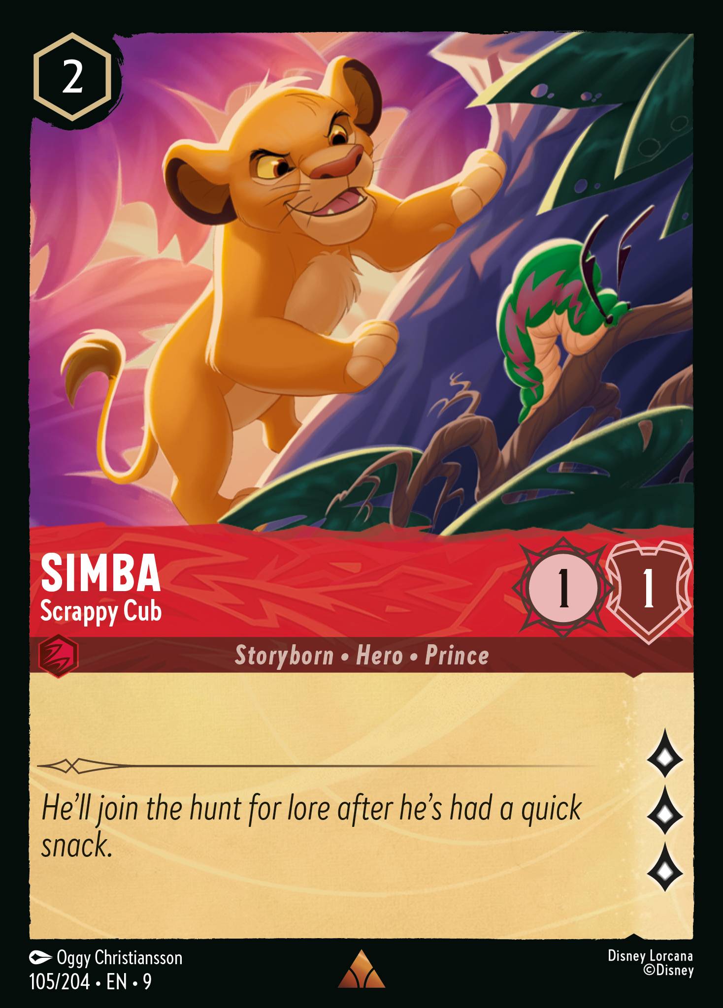 Simba — Scrappy Cub Disney Lorcana card