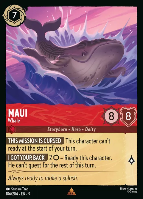 Maui — Whale Disney Lorcana card