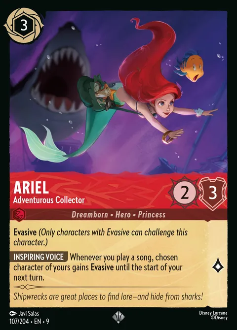 Ariel — Adventurous Collector Disney Lorcana card
