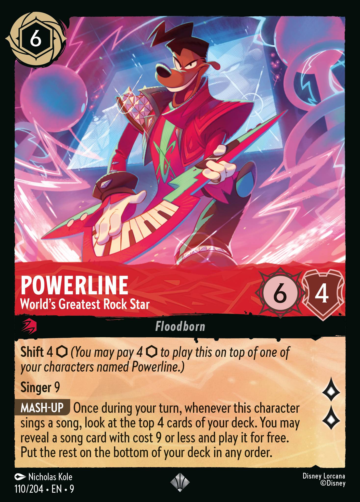 Powerline — World's Greatest Rock Star Disney Lorcana card