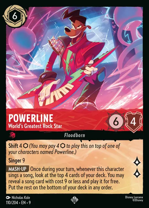 Powerline — World's Greatest Rock Star Disney Lorcana card