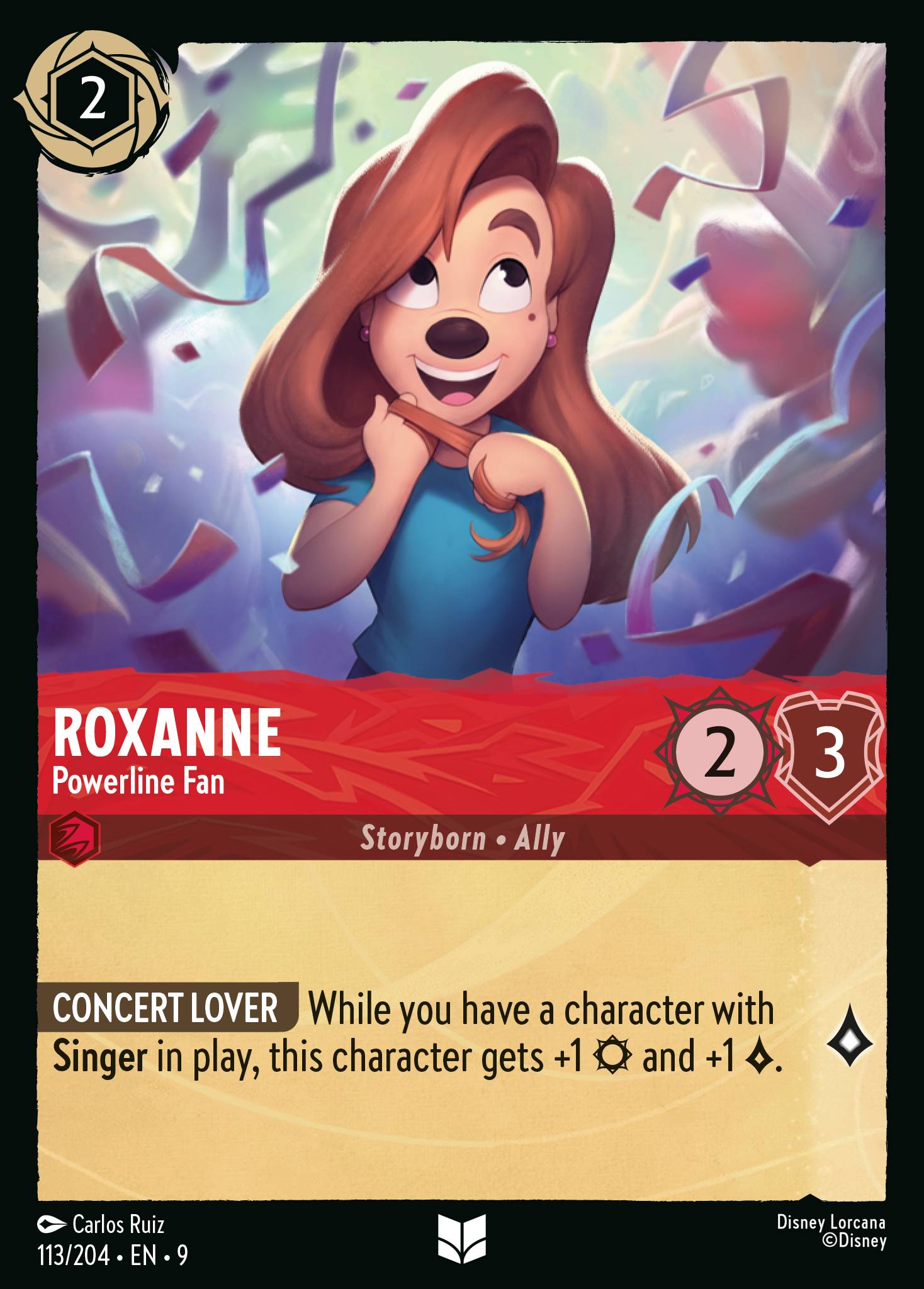 Roxanne — Powerline Fan Disney Lorcana card
