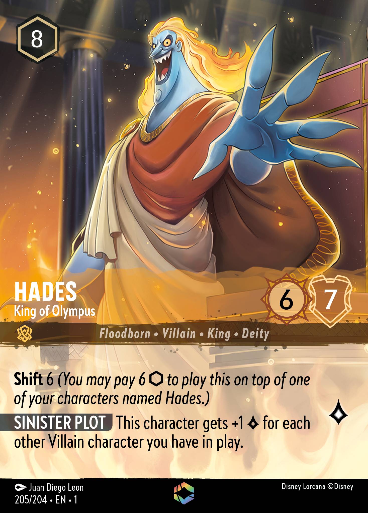Hades — King of Olympus Disney Lorcana card