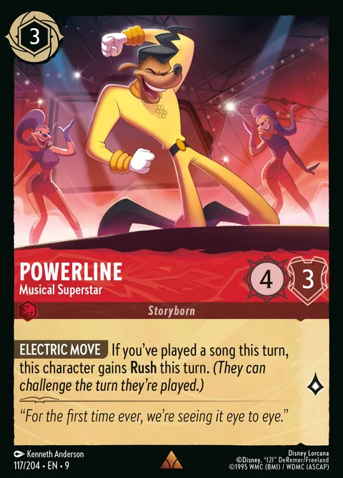 Powerline — Musical Superstar Disney Lorcana card