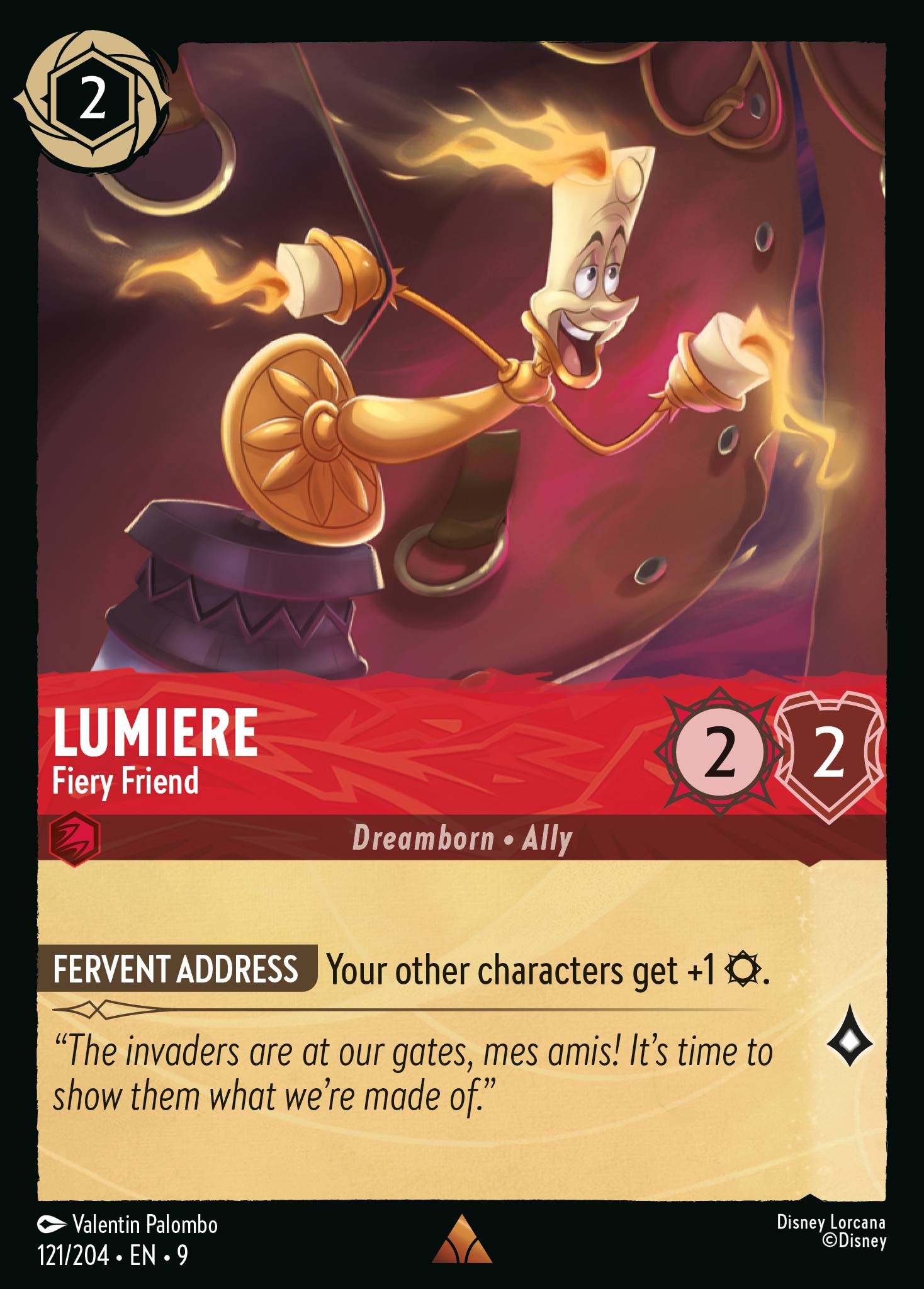 Lumiere — Fiery Friend Disney Lorcana card