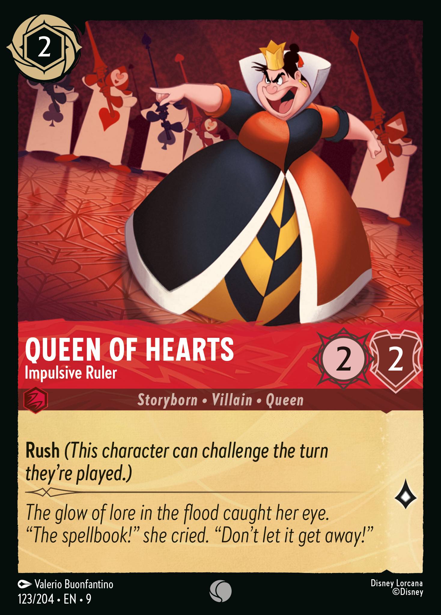 Queen of Hearts — Impulsive Ruler Disney Lorcana card