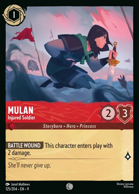 Mulan — Injured Soldier Disney Lorcana card