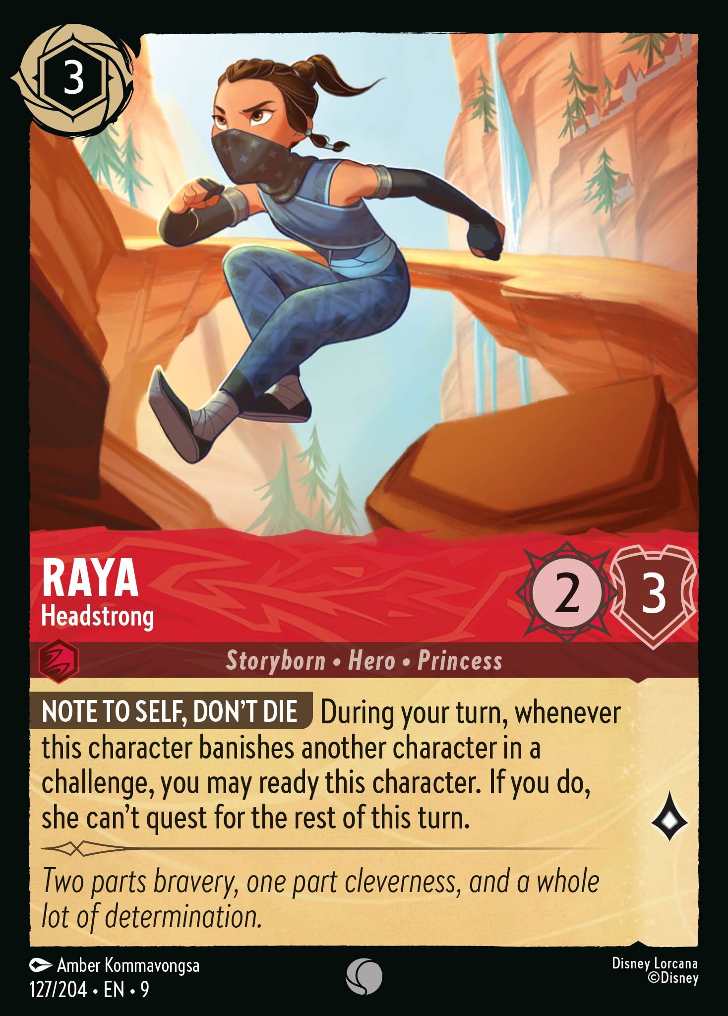 Raya — Headstrong Disney Lorcana card