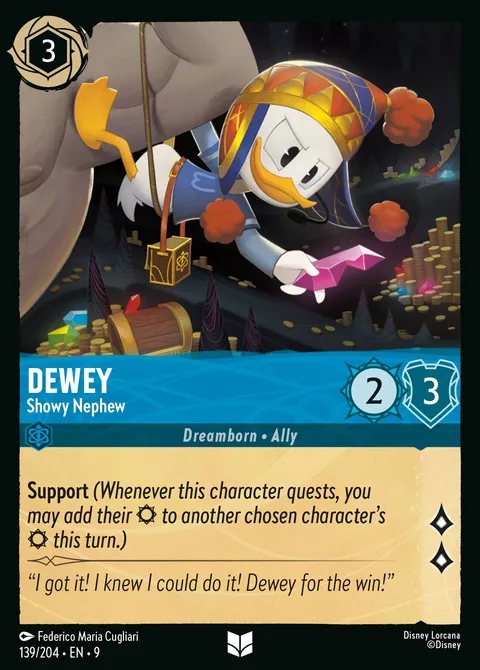 Dewey — Showy Nephew Disney Lorcana card