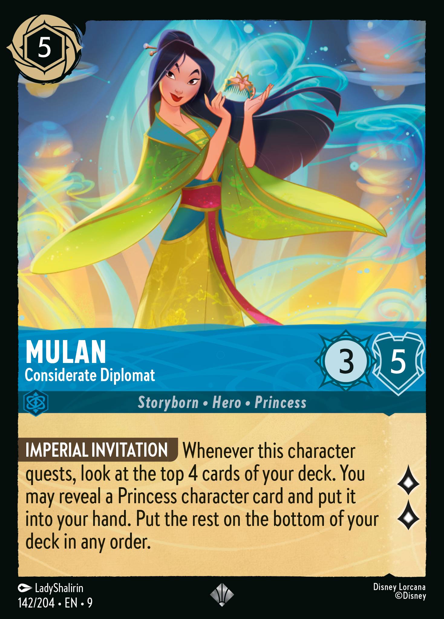 Mulan — Considerate Diplomat Disney Lorcana card
