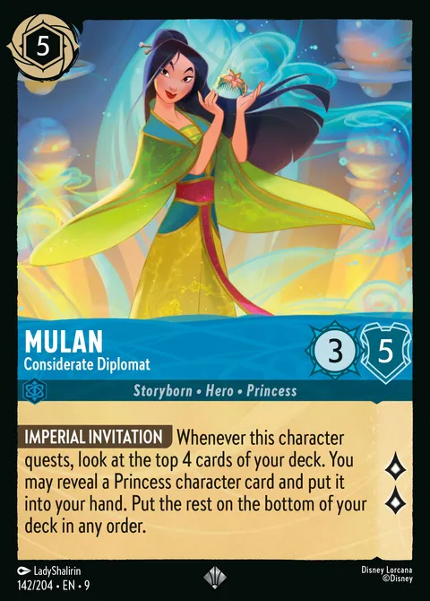 Mulan — Considerate Diplomat Disney Lorcana card