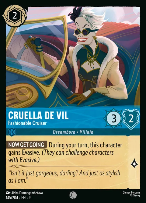 Cruella De Vil — Fashionable Cruiser Disney Lorcana card