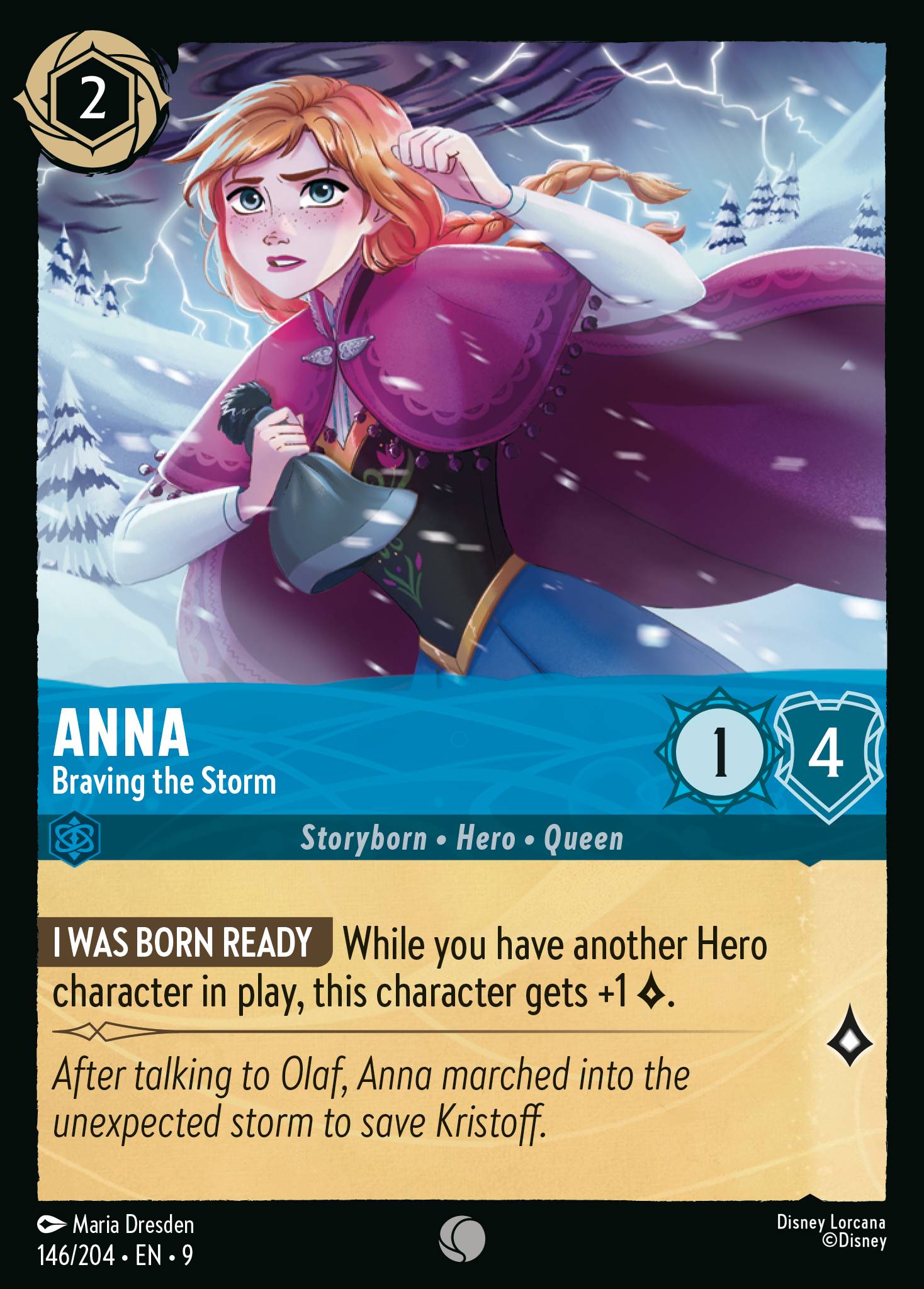 Anna — Braving the Storm Disney Lorcana card