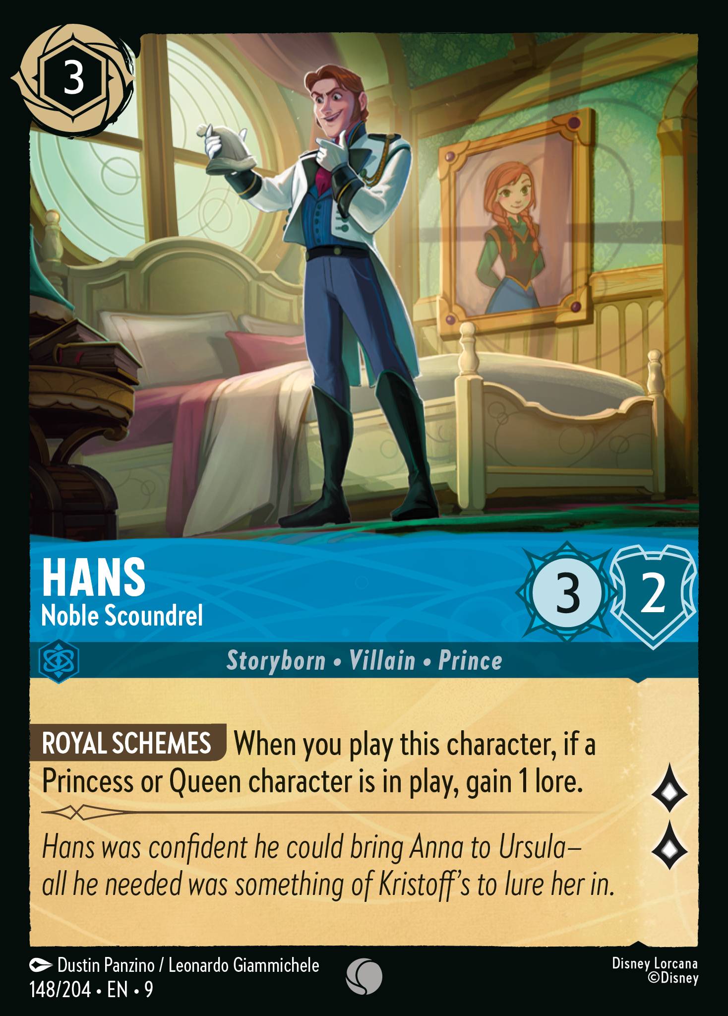 Hans — Noble Scoundrel Disney Lorcana card