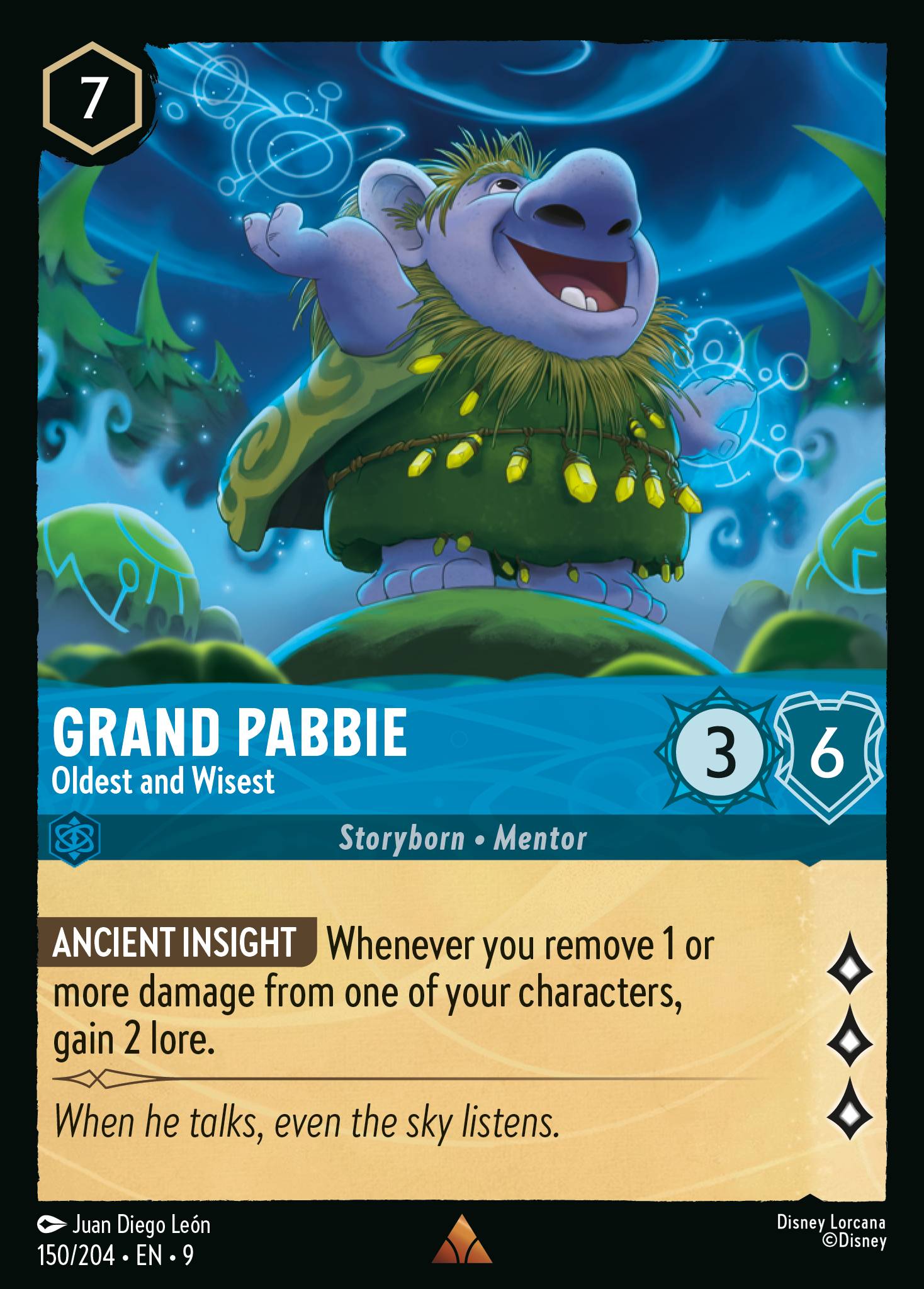 Grand Pabbie — Oldest and Wisest Disney Lorcana card