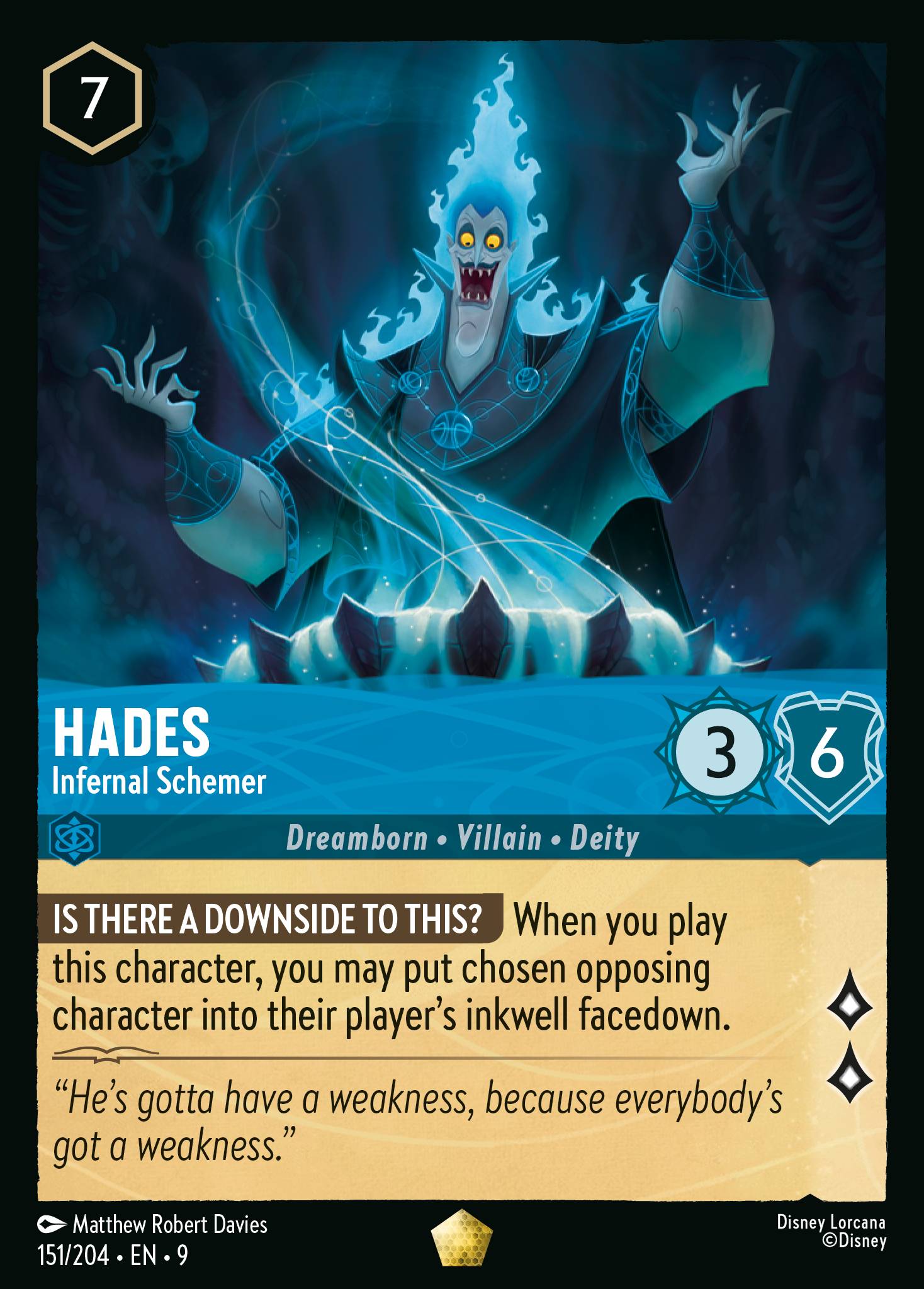 Hades — Infernal Schemer Disney Lorcana card