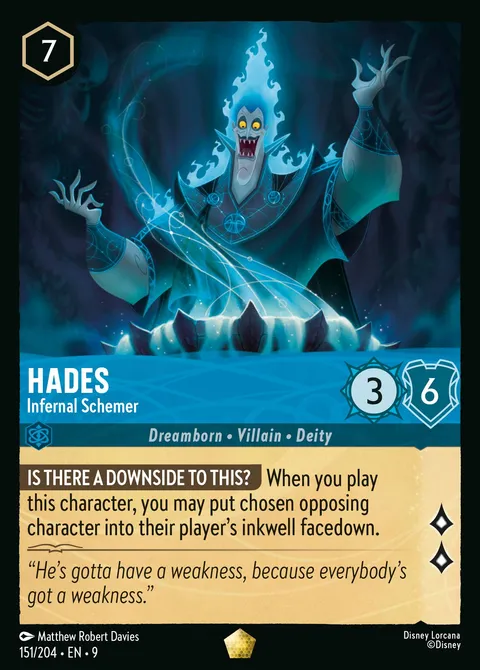 Hades — Infernal Schemer Disney Lorcana card