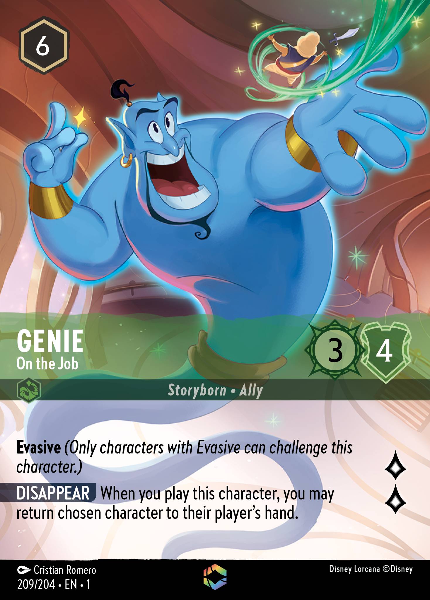 Genie — On the Job Disney Lorcana card