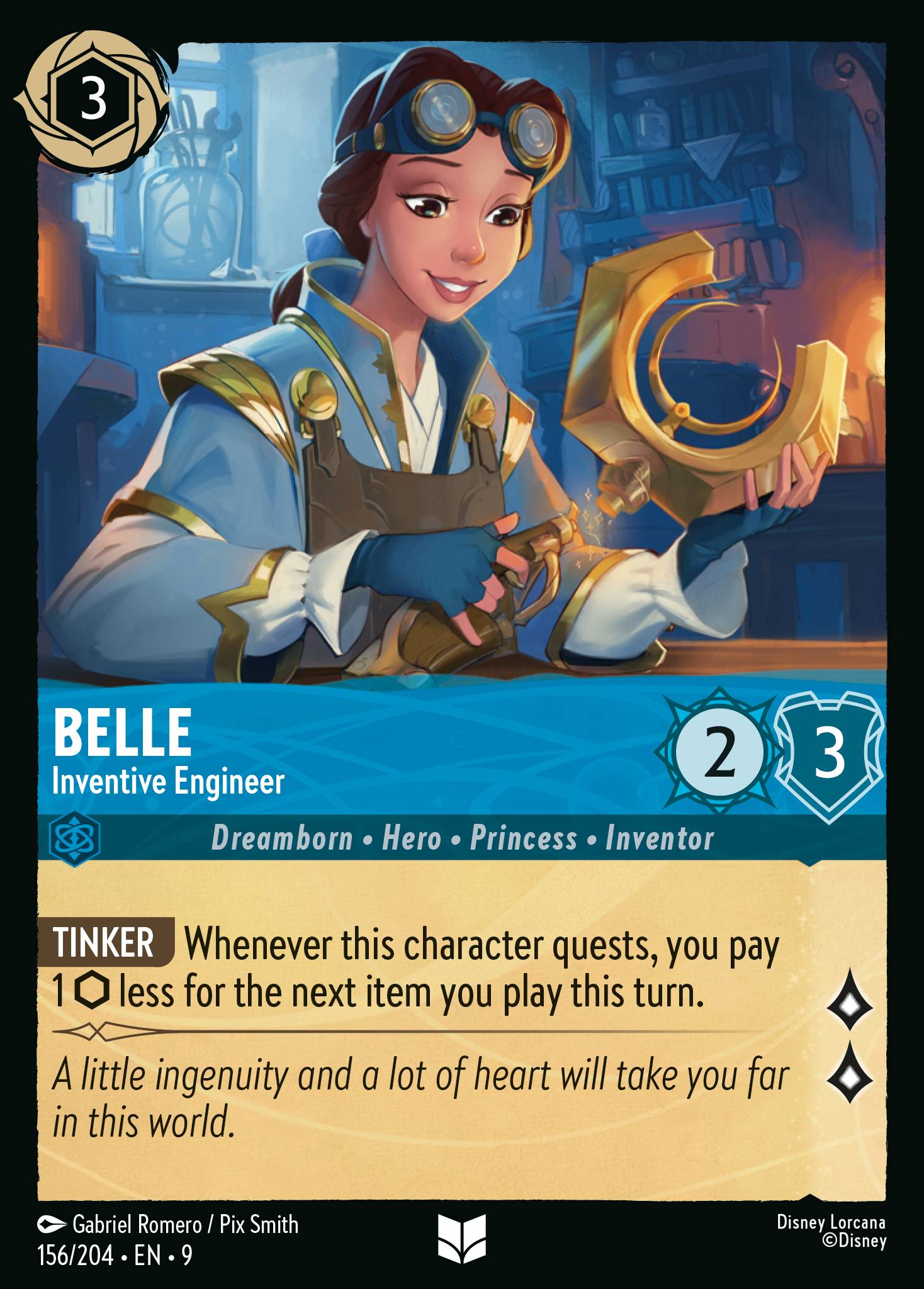 Belle — Inventive Engineer Disney Lorcana card