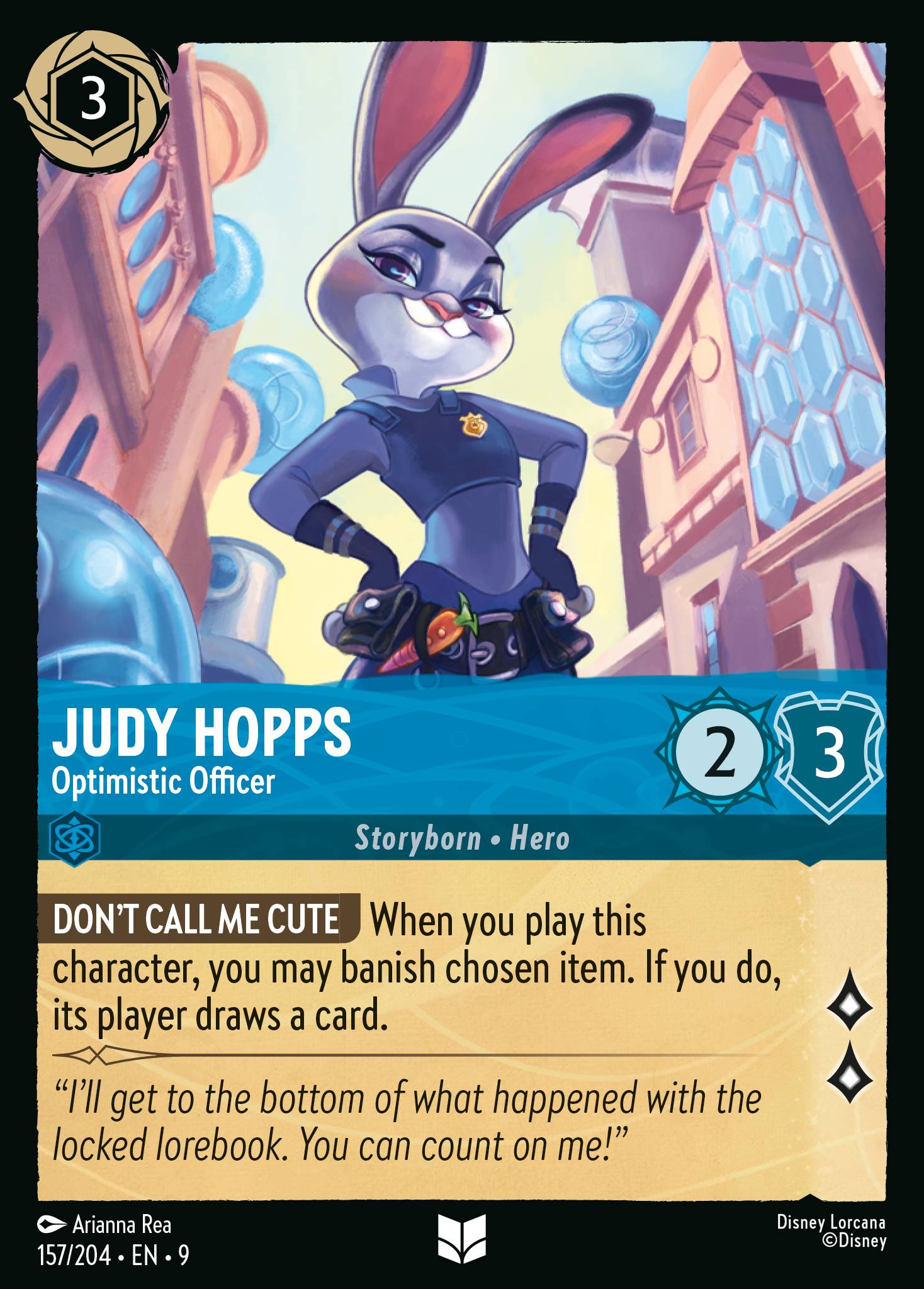 Judy Hopps — Optimistic Officer Disney Lorcana card